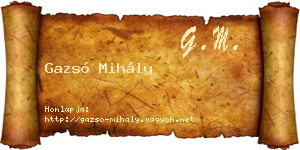 Gazsó Mihály névjegykártya